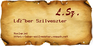 Léber Szilveszter névjegykártya